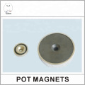 Super Strong 1.5inch 120lbs Pull force Round Base Countersunk Hole Neodymium Cup Pot Magnets